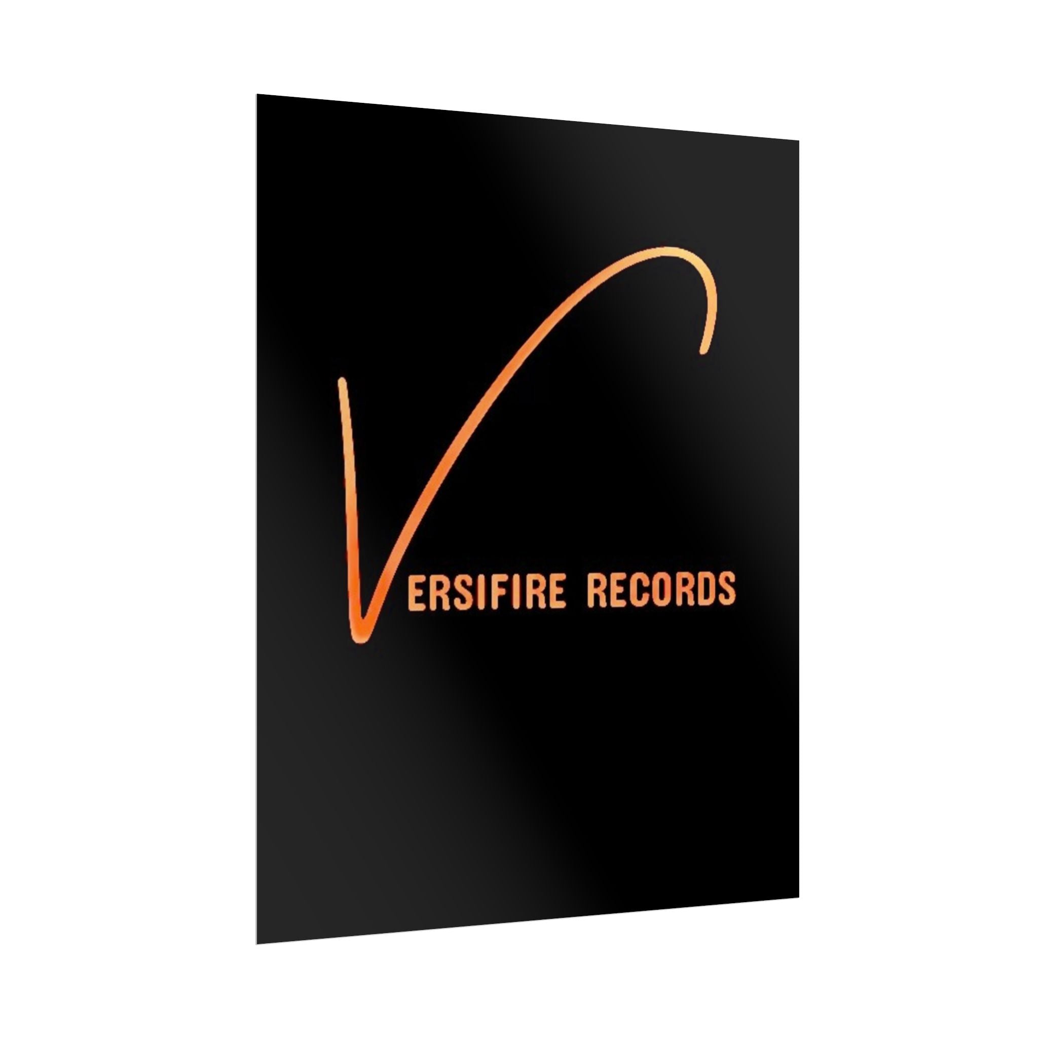 Rolled Poster — Versifire Records Logo (Black & Orange Music Art Print)
